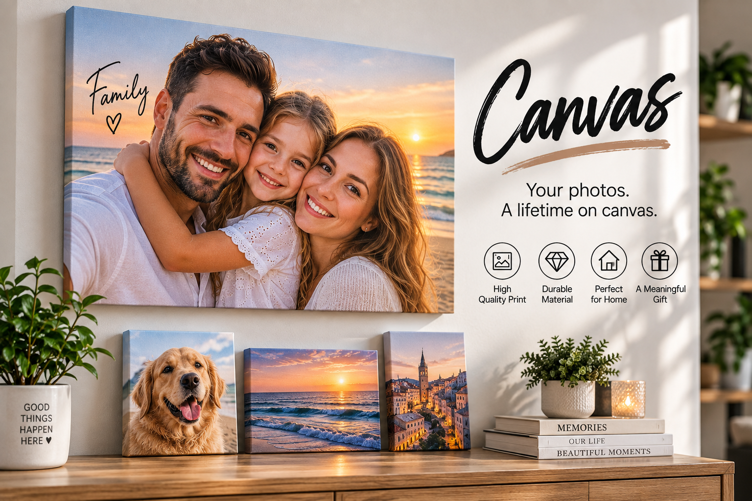 printing portraits on canvas